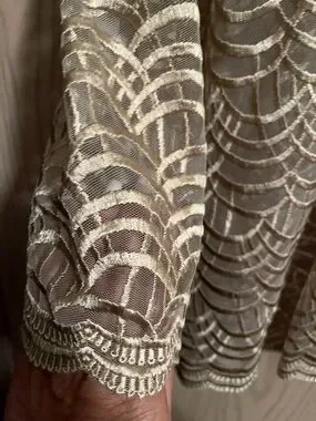 SAM. | Jackets & Coats | Sam Cream Lace Overlay Buttonfront Jacket ...